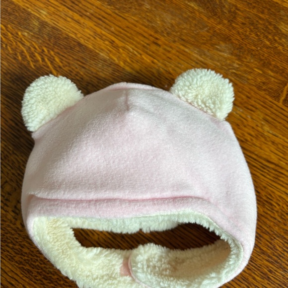 Old Navy Pink and Cream Bear Ear Hat for Kids - Picture 1 of 2
